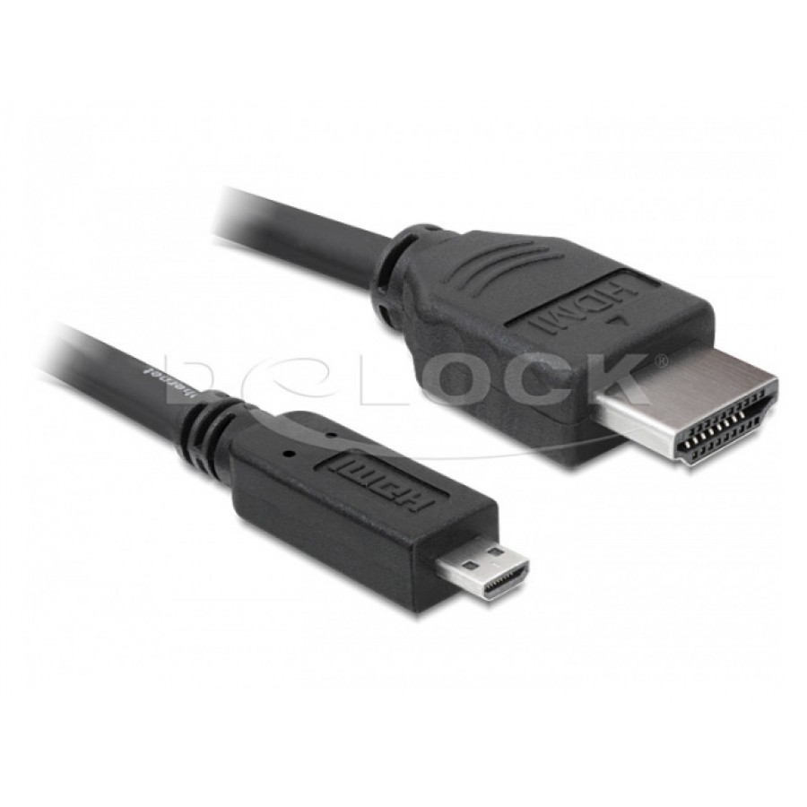 Kabel HDMI-HDMI Micro V1.4 High Speed Ethernet 1m A-D Delock