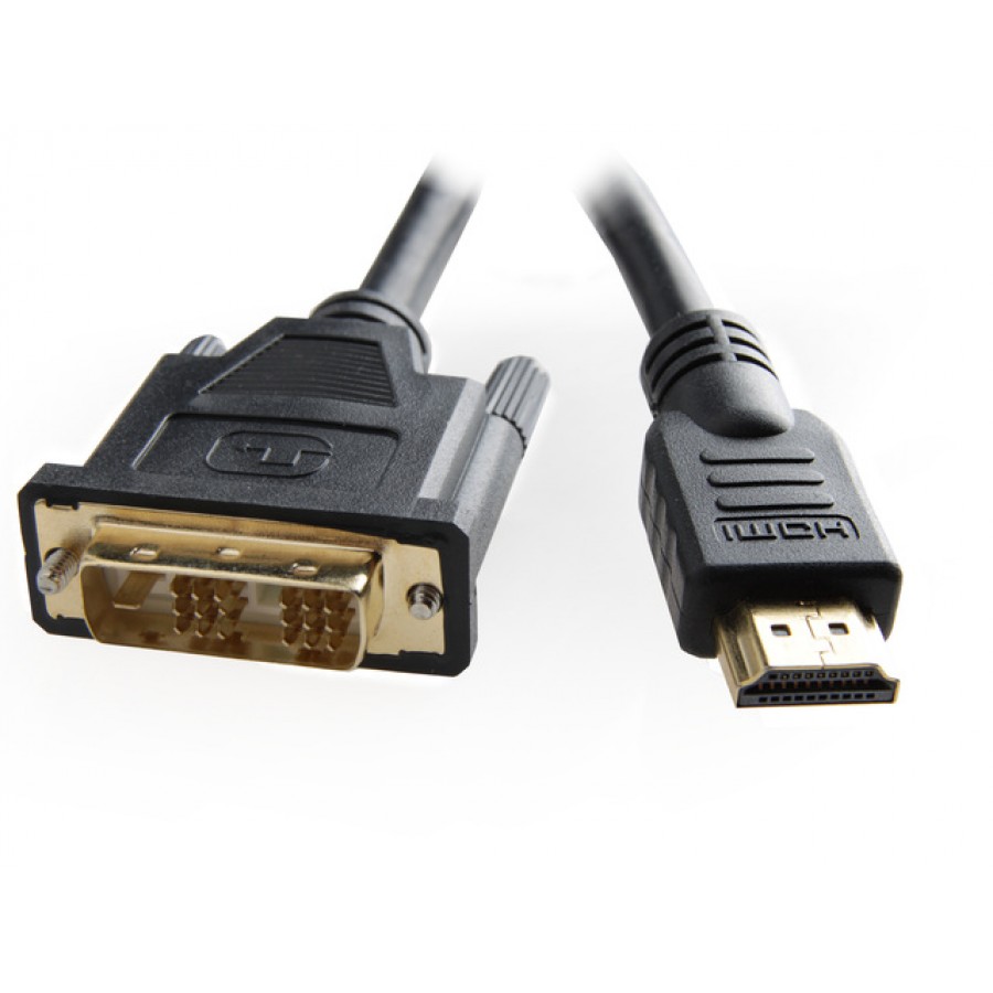 Kabel HDMI(M)->DVI-D(M)(18+1) 7.5m Single Link Pozłacane Styki Gembird