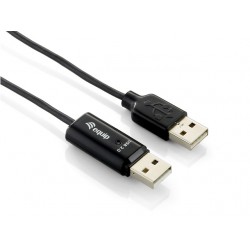 Kabel USB Data Link Dual PC Bridge 1.1m Obsługa 2 Komputerów 1 Myszką i Klawiaturą Equip