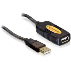 Przedłużacz USB Am-Af 2.0 10m Aktywny Black Delock