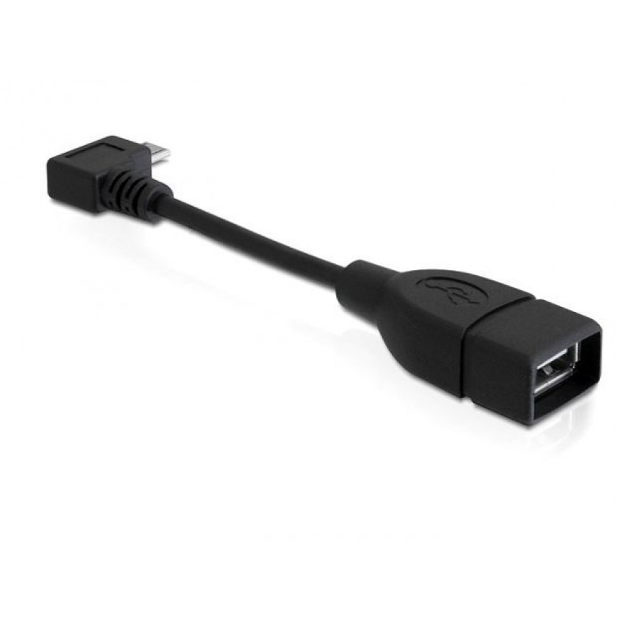 Kabel USB Micro Kątowy 90->USB Af Otg 11cm Delock