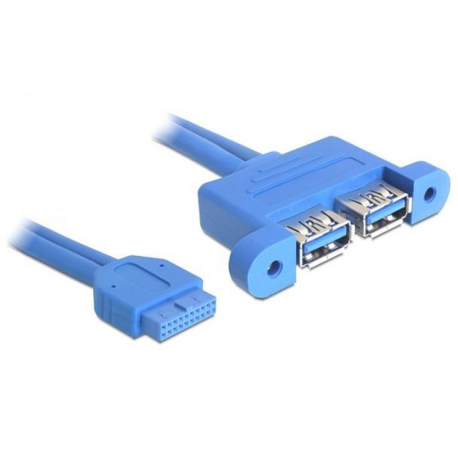 Kabel USB 3.0 Pin Header->USB 3.0 X2 (Af) Poziomy 45cm Wewnętrzny Delock