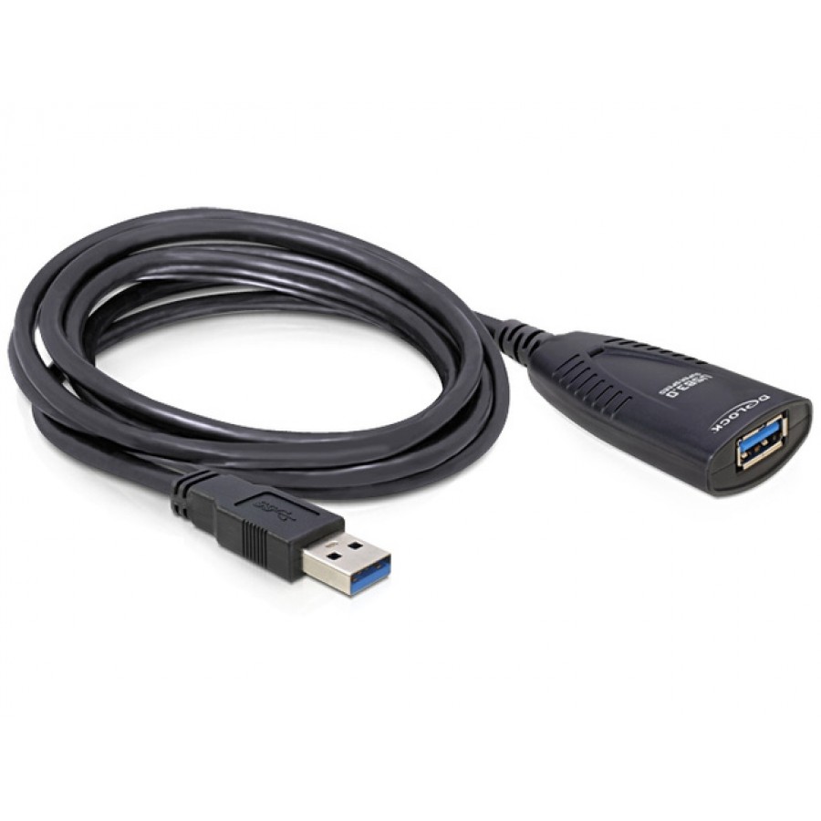 Przedłużacz USB Am-Af 3.0 5m Aktywny Black Delock