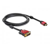 Kabel HDMI(M)-DVI-D(M)(18+1) 5m Single Link Pozłacane Styki Delock