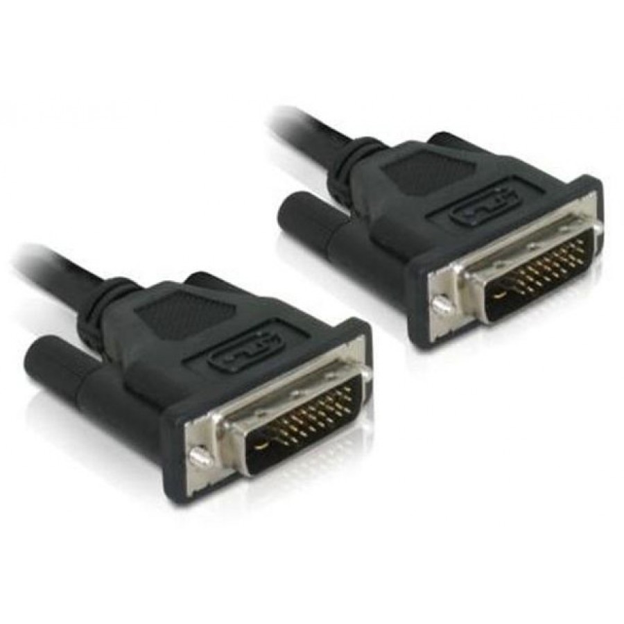 Kabel DVI-D(M)(24+1)->DVI-D(M)(24+1) 0.5m Dual Link Niklowane Styki Delock