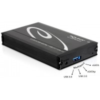 Obudowa HDD Zewnętrzna Delock SATA 2.5" Multiport 3.0 ESATA/USB 3.0/ESATAp Czarna