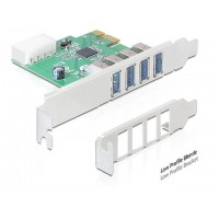 Karta PCI Express->USB 3.0 4-Port + Śledź Low Profile Delock