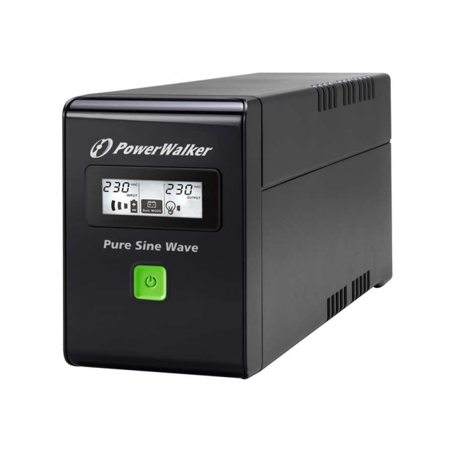 UPS Power Walker Line-Interactive 600VA 3x IEC 230V, Pure Sine Wave, Rj11/45 In/Out, USB, LCD