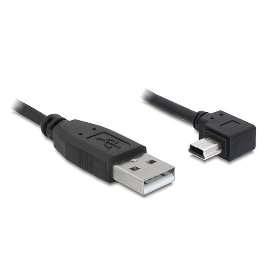 Kabel USB Mini 2.0 Am-Bm5p 2m Kątowy Wtyk 90° Delock