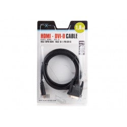 Kabel HDMI(M)-Dvi-D(M)(18+1) 1.8m Gold Natec Extreme Media