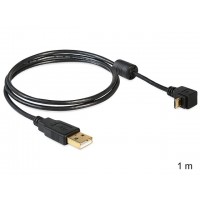 Kabel USB Micro Am-Mbm5p 2.0 Kątowy Góra/Dół 90° 1m Delock