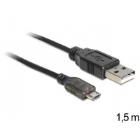 Kabel USB Micro Am-Mbm5p 2.0+Wskaźnik Ładowania Led 1.5m Delock