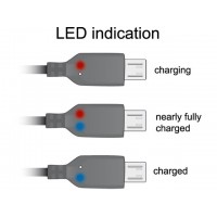 Kabel USB Micro Am-Mbm5p 2.0+Wskaźnik Ładowania Led 1.5m Delock