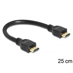 Kabel HDMI-HDMI V1.4 High Speed Ethernet 25cm Delock