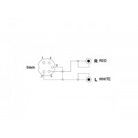 Kabel Din 5 Pin(F)->2x Chinch(M) 20cm Delock