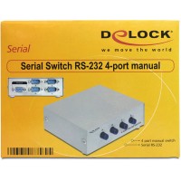 Switch Delock 4-Port RS232 Szary