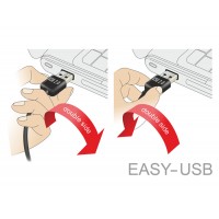 Kabel USB Am-Ab 2.0 Easy-USB 1m Kątowy Am 90° Delock