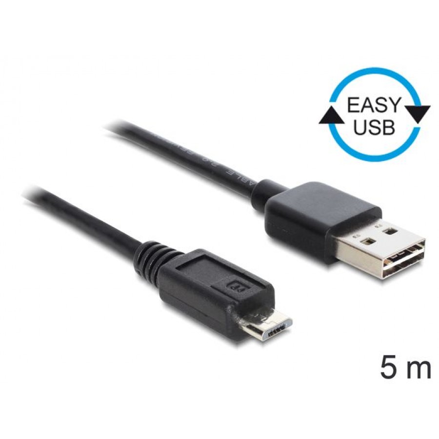 Kabel USB Micro Am-Mbm5p Easy-USB 2.0 5m Delock