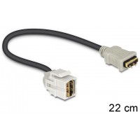 Moduł Keystone Gniazdo HDMI(F)->HDMI(F) 250° Na Kablu 22cm Do Puszki Montażowej Delock