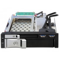 Kieszeń Hdd Wewnętrzna Sata Hdd 2.5+3,5" Czarna+2xUSB 3.0 Na 2 Dyski