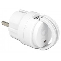 Ładowarka Adapter Napięcia 230v->2xUSB 5v/2.1a Mini Rozmiar White Delock