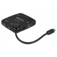 Czytnik Delock Na Micro USB Otg All In One USB 2.0+USB Hub