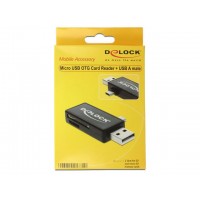 Czytnik Delock Na Micro USB Otg+USB A(M) All In One USB 2.0 ( PC+Smartfon)