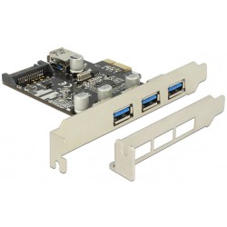 Karta PCI Express->USB 3.0 3-Port + 1x Internal USB Delock