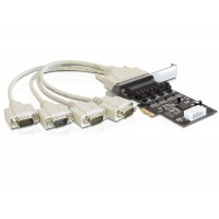 Karta PCI Express->Com 9pin X4 Na Kablu + Zasilanie Molex Delock