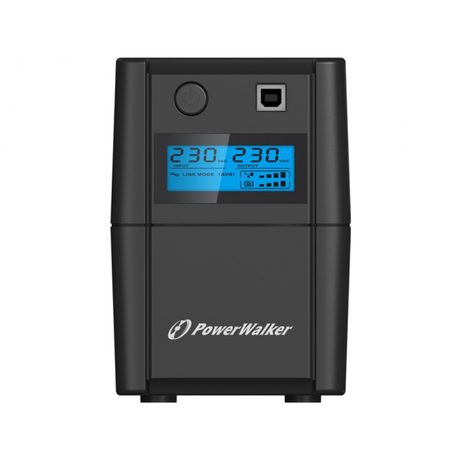 UPS Power Walker Line-Interactive 650va 2x 230v Pl Out, Rj11 In/Out, USB, LCD