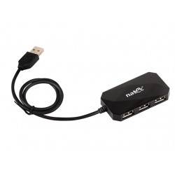 Hub USB Natec 4-Port Locust USB 2.0 Black