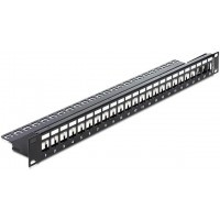 Patch Panel 24 Port 1u Do Modułów Keystone + Cable Manager Delock