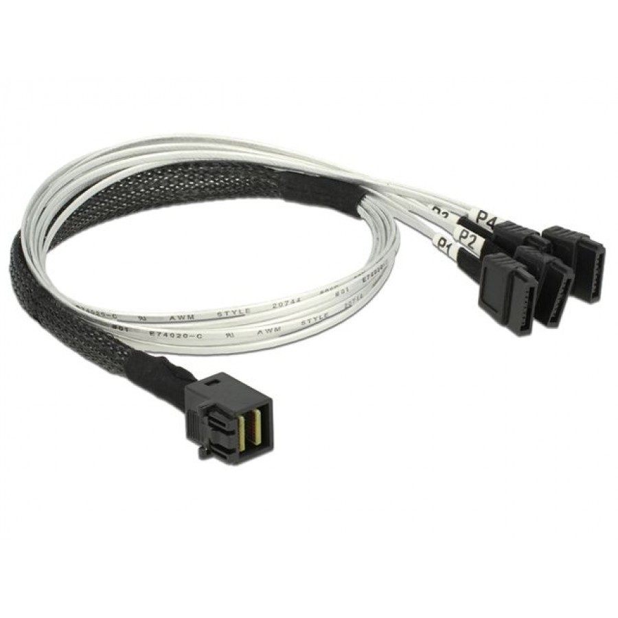 Kabel Sas Mini Hd SFF 8643->4 X Sata 7 Pin(F) Delock