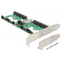 Karta PCI Express->4x Internal Msata+Raid+Low Profile Delock