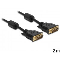 Kabel DVI-D(M)(24+1)->DVI-D(M)(24+1) 2m Dual Link Ferryt Black Delock