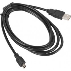 Kabel USB Mini-B(M)->A(M) 2.0 1.8m Czarny Ferryt Canon Lanberg 50-Pack