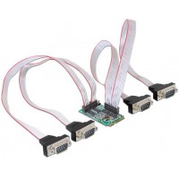 Karta Mini PCIE->4x Serial RS232 + Zasilanie Delock