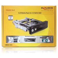 Kieszeń HDD 5.25" Sata HDD 3.5” Mobile Rack Czarna Delock