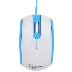 Mysz Gembird Optyczna 1-Scroll Blue/White USB Mus-105-B