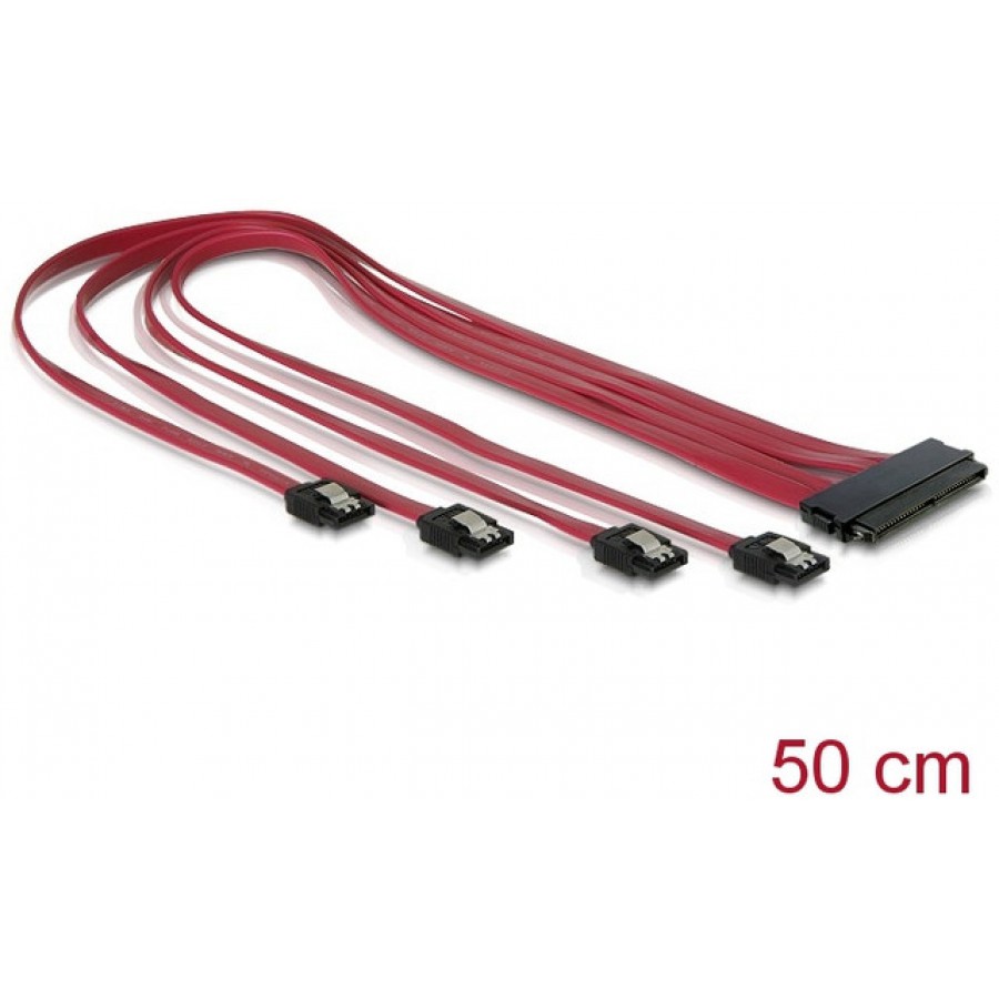 Kabel SAS 32pin SFF-8484->4x SATA 7 Pin 50cm