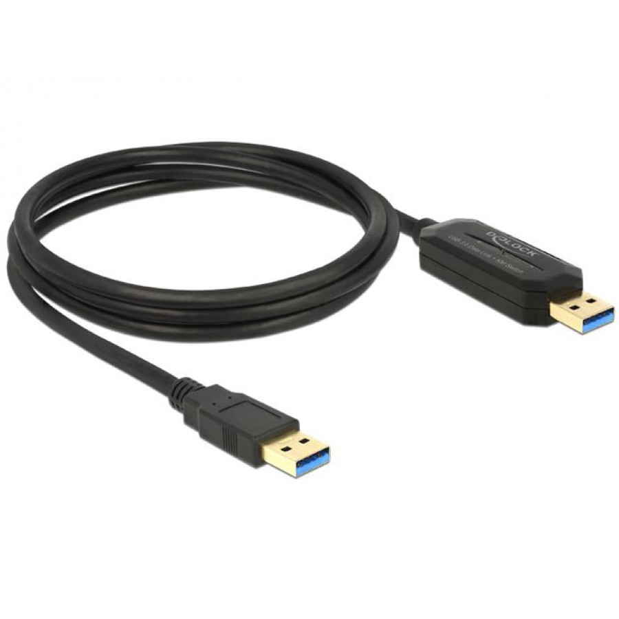 Kabel USB 3.0 Data Link PC Bridge 1.1m Obsługa 2 Komputerów 1 Myszką I Klawiaturą Delock