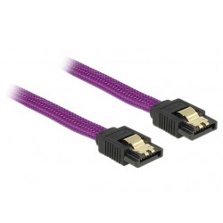 Kabel Sata Data 50cm Z Zatrzaskami Metalowymi Premium Delock