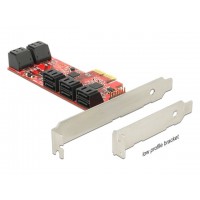 Karta PCI Express-10 X Sata Internal 6Gb/s Low Profile Delock