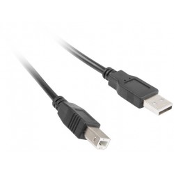 Kabel USB-A(M)->B(M) 2.0 1.8m Czarny Lanberg 50-Pack