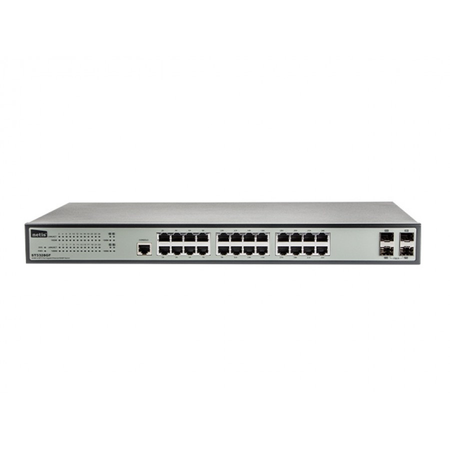 Switch Rack 19" 24-Port 1gb + 4 Porty Sfp, Zarządzany Snmp, St3328gf Netis