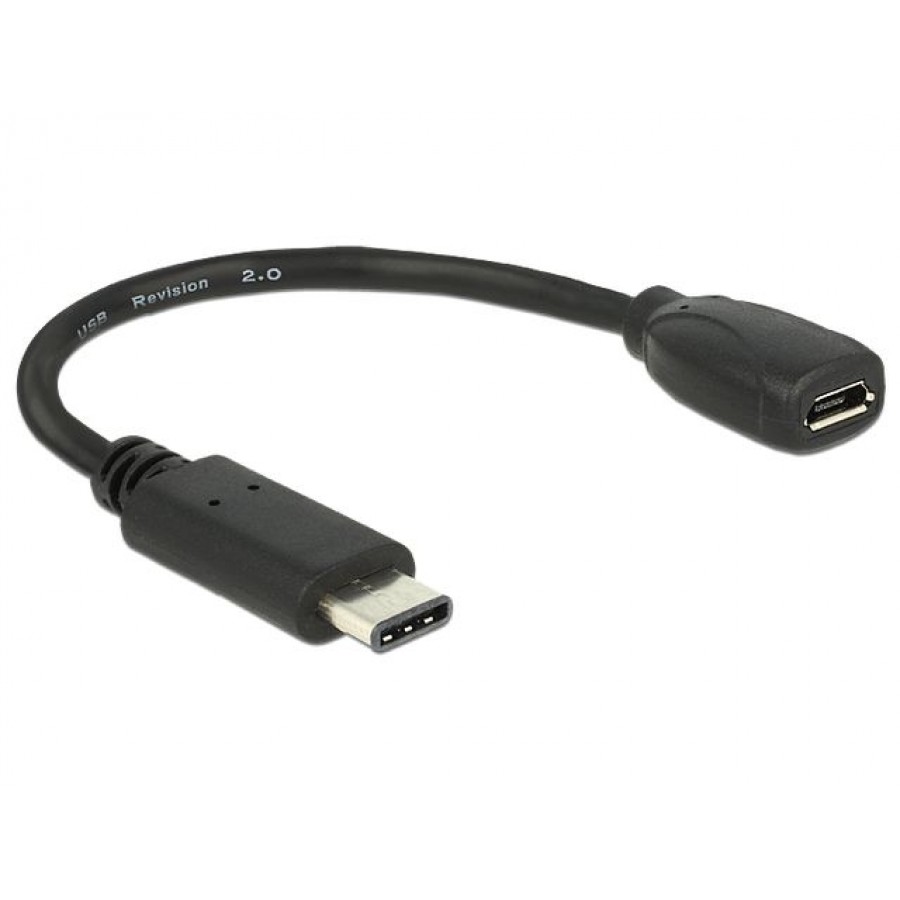 Kabel USB Type-C(M)-Micro-B(F) 15cm Delock