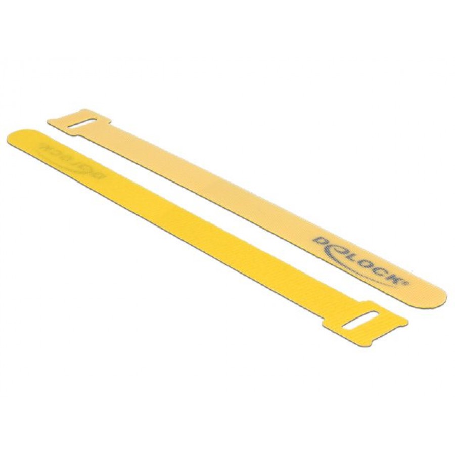 Opaska Zaciskowa Rzep 200mm Yellow 10szt Delock