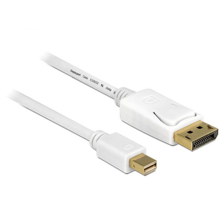 Kabel Displayport Mini M V1.2- Displayport M 5m 4k White  Delock