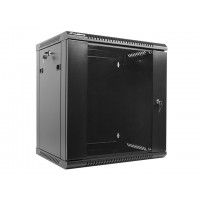 Szafa Instalacyjna Wisząca 19" 12u 600x450 Czarna Lanberg (FLAT Pack)