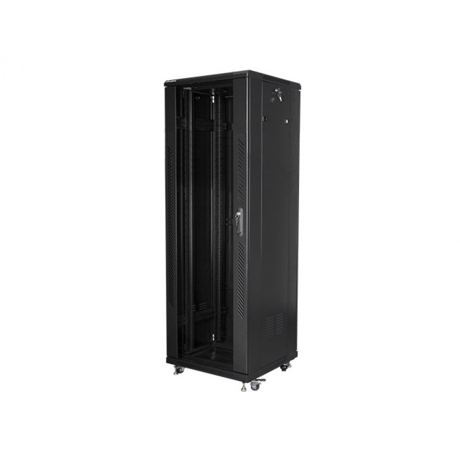 Szafa Instalacyjna Stojąca 19" 37u 600x600 Czarna Lanberg (FLAT Pack)